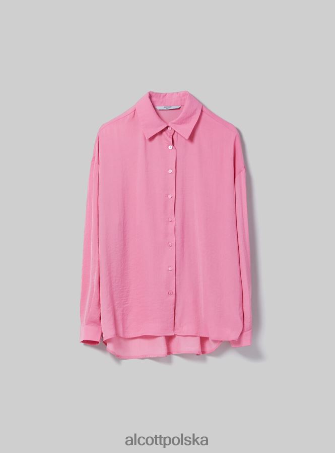 odzież Alcott satynowa koszula lub3 pomarańczowe światło kobiety 2TXFF6283