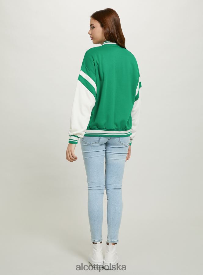 odzież Alcott Collegeowa kurtka bomber z nadrukiem br1 brązowy ciemny kobiety 2TXFF6256