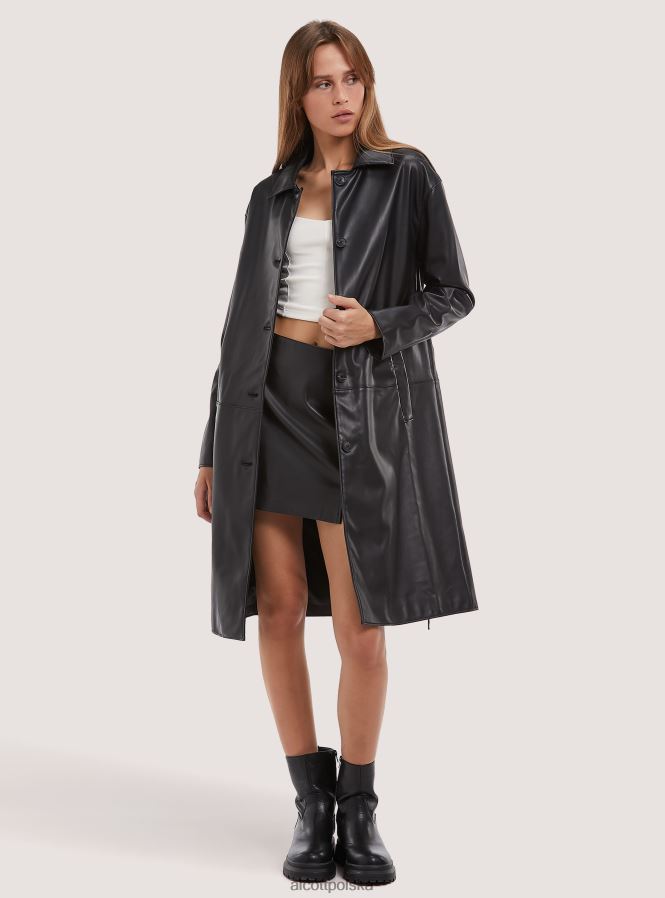 odzież Alcott efekt trenczowy bk1 czarny kobiety 2TXFF6345