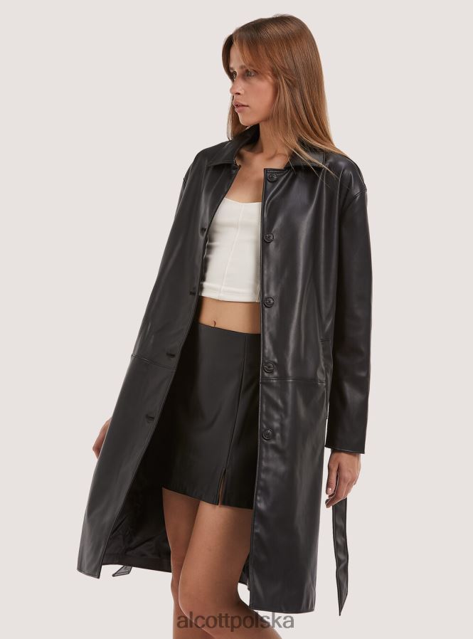 odzież Alcott efekt trenczowy bk1 czarny kobiety 2TXFF6345