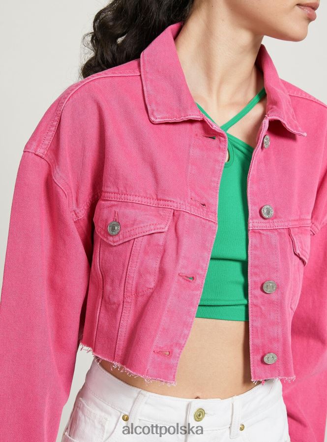 odzież Alcott giubbotto przycięte w dżinsowym kolorze średni fuxia fx2 kobiety 2TXFF65