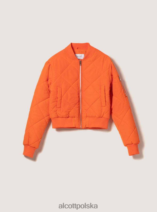 odzież Alcott krótka kurtka bomber z wyściółką pochodzącą z recyklingu br2 brązowy średni kobiety 2TXFF6221