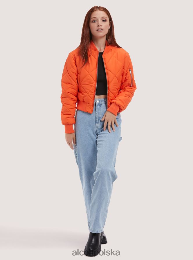 odzież Alcott krótka kurtka bomber z wyściółką pochodzącą z recyklingu br2 brązowy średni kobiety 2TXFF6221