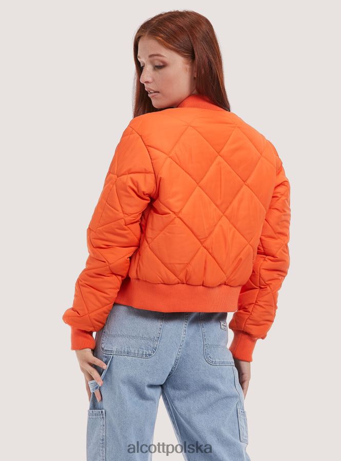 odzież Alcott krótka kurtka bomber z wyściółką pochodzącą z recyklingu br2 brązowy średni kobiety 2TXFF6221