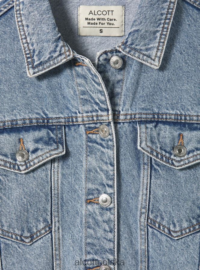 odzież Alcott kurtka dżinsowa z elastyczną talią d006 lazur kobiety 2TXFF6490