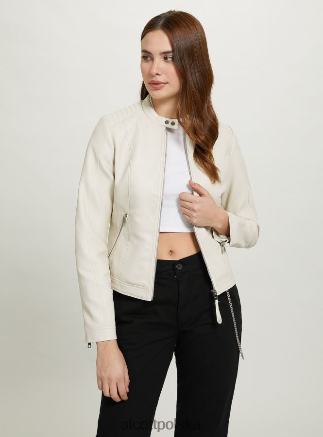 odzież Alcott kurtka motocyklowa z efektem skóry bk1 czarny kobiety 2TXFF6102