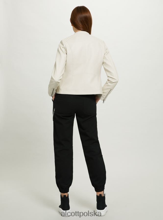 odzież Alcott kurtka motocyklowa z efektem skóry bk1 czarny kobiety 2TXFF6102