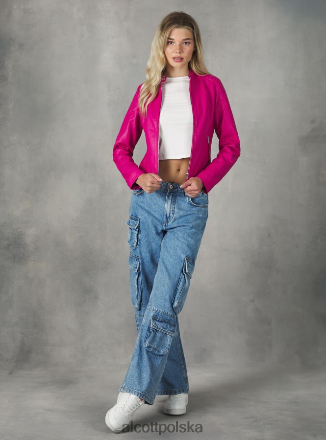 odzież Alcott kurtka motocyklowa z efektem skóry bk1 czarny kobiety 2TXFF6150