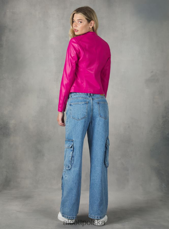 odzież Alcott kurtka motocyklowa z efektem skóry bk1 czarny kobiety 2TXFF6150