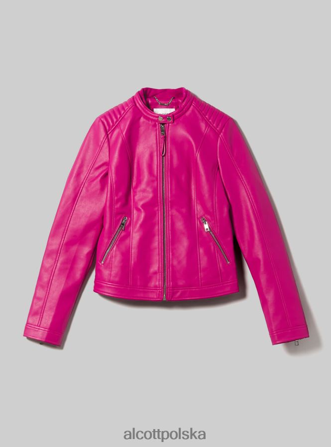 odzież Alcott kurtka motocyklowa z efektem skóry bk1 czarny kobiety 2TXFF6150