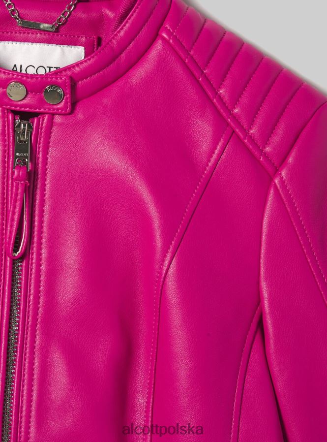 odzież Alcott kurtka motocyklowa z efektem skóry bk1 czarny kobiety 2TXFF6150