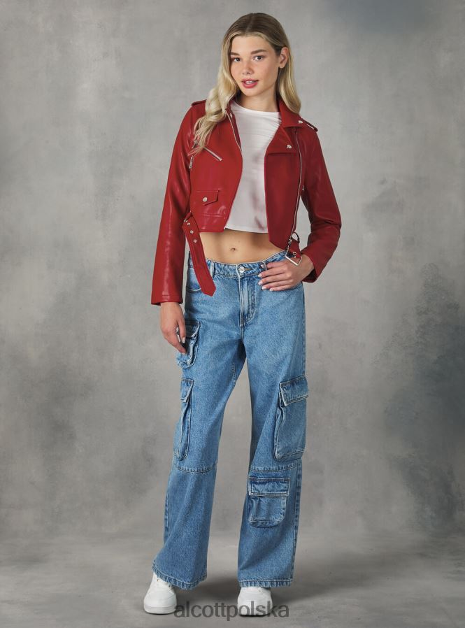 odzież Alcott kurtka motocyklowa z efektem skóry bk1 czarny kobiety 2TXFF6241