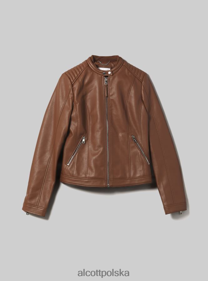 odzież Alcott kurtka motocyklowa z efektem skóry bk1 czarny kobiety 2TXFF6452