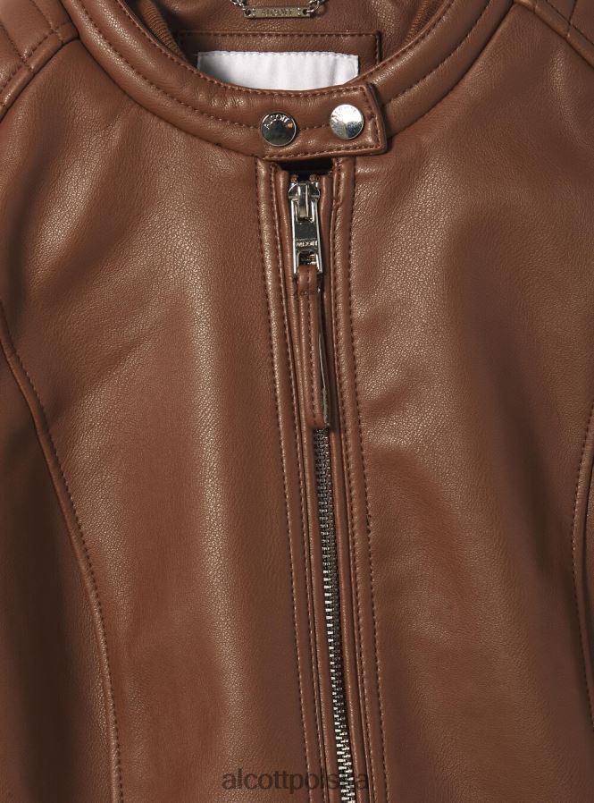 odzież Alcott kurtka motocyklowa z efektem skóry bk1 czarny kobiety 2TXFF6452