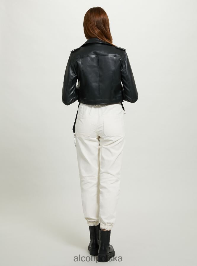 odzież Alcott kurtka motocyklowa z efektem skóry bk1 czarny kobiety 2TXFF662