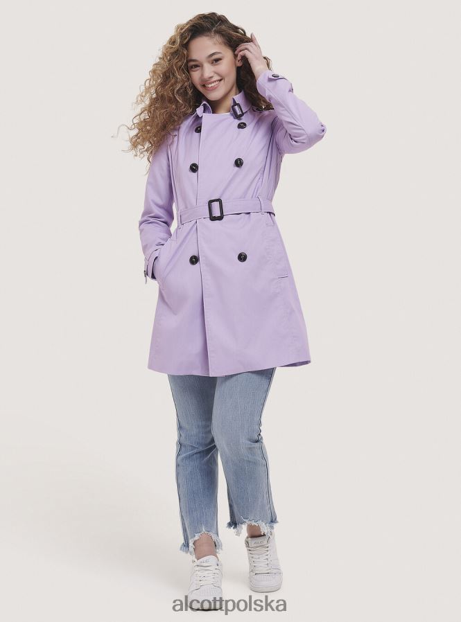 odzież Alcott miękki trencz z paskiem beżowy kobiety 2TXFF6519