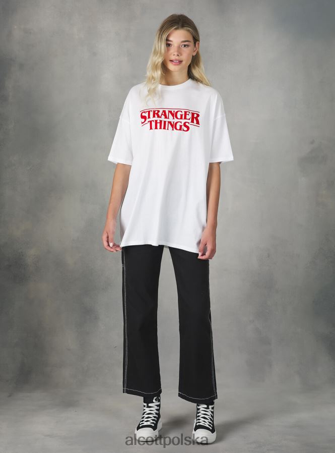 odzież Alcott Koszulka oversize Stranger Things bk1 czarny kobiety 2TXFF6369