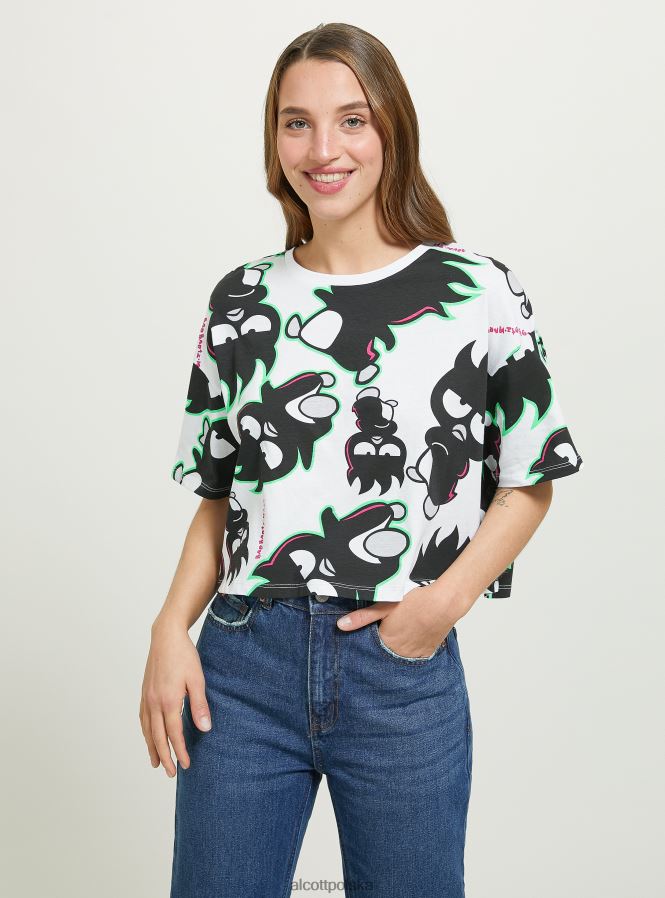 odzież Alcott Krótka koszulka Badtz-Maru w3 biały kobiety 2TXFF6415