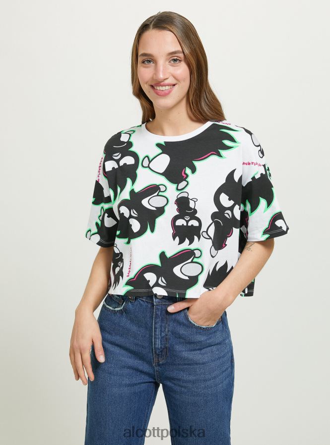 odzież Alcott Krótka koszulka Badtz-Maru w3 biały kobiety 2TXFF6415