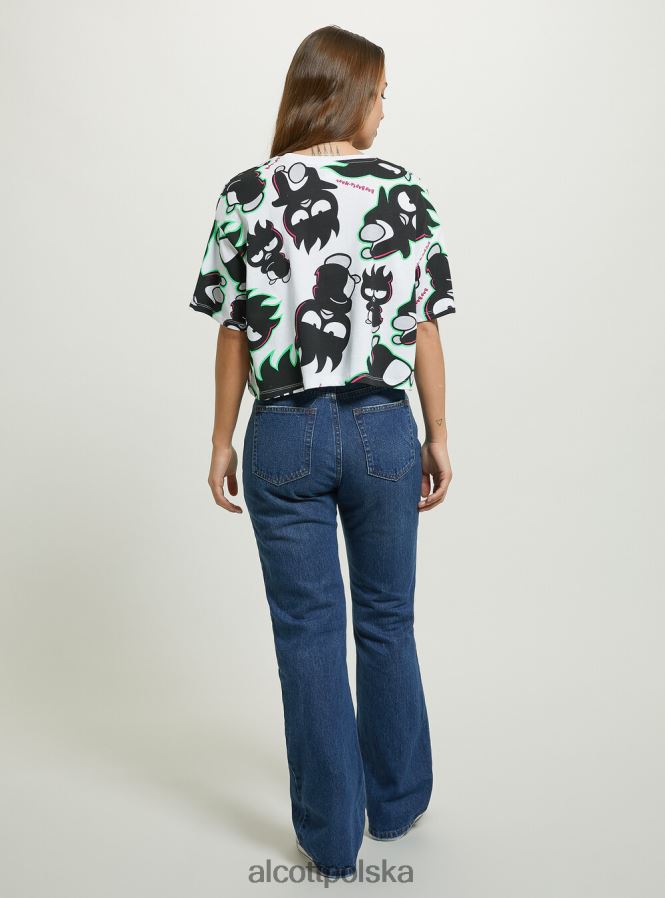 odzież Alcott Krótka koszulka Badtz-Maru w3 biały kobiety 2TXFF6415