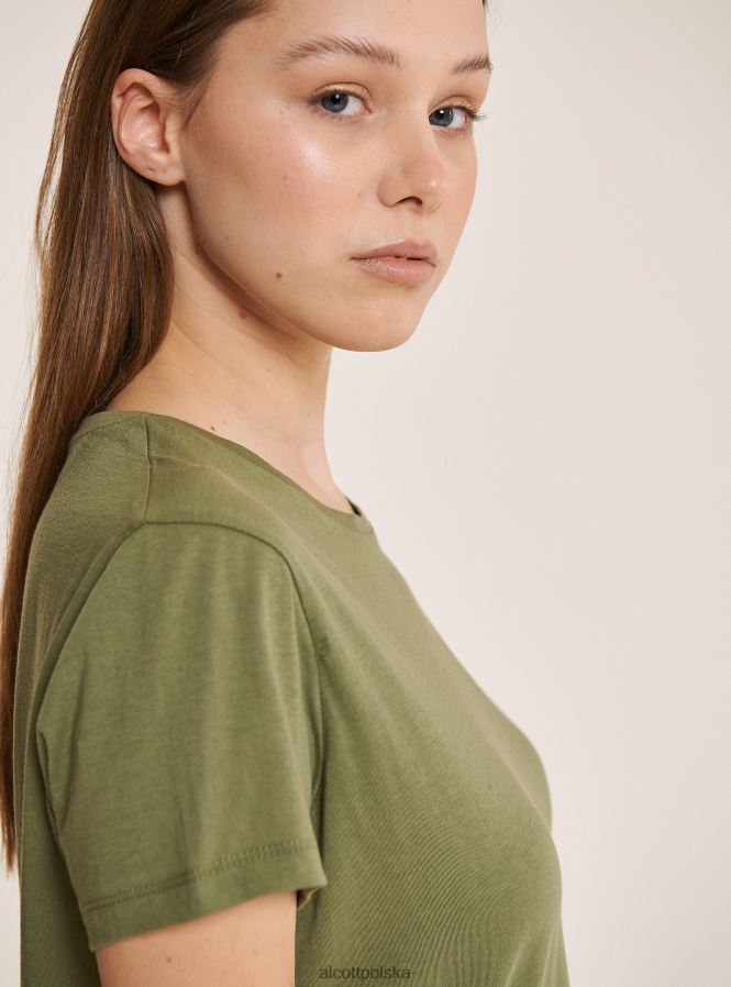 odzież Alcott bawełniana koszulka typu oversize biały kobiety 2TXFF6257