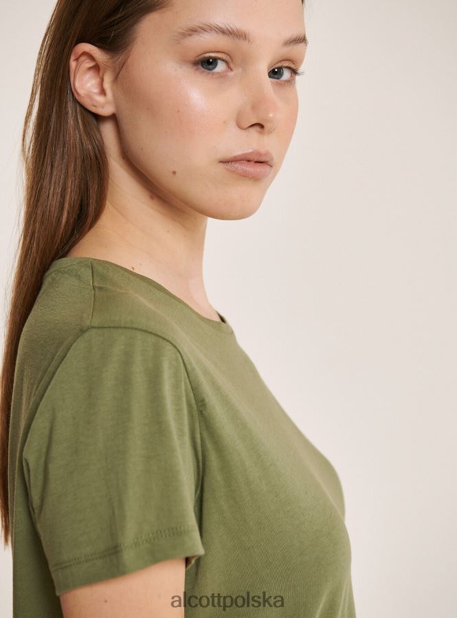 odzież Alcott bawełniana koszulka typu oversize biały kobiety 2TXFF6257