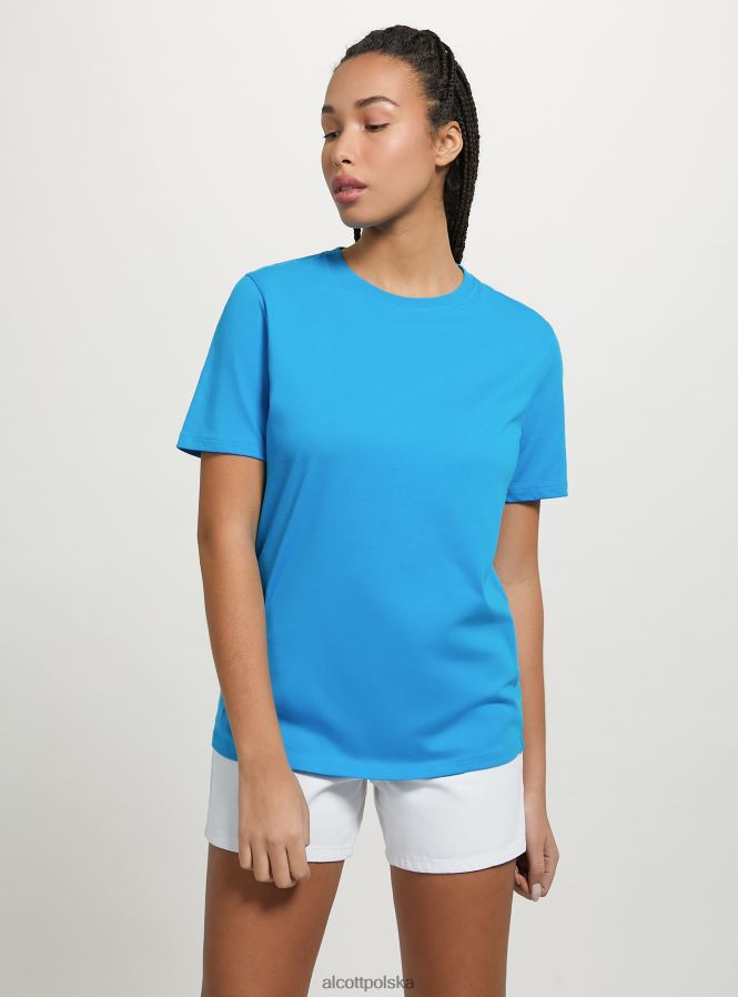 odzież Alcott bawełniana koszulka z okrągłym dekoltem w3 biały kobiety 2TXFF6193