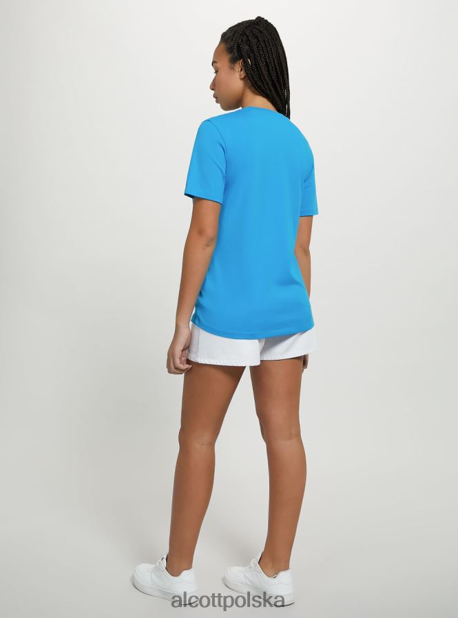 odzież Alcott bawełniana koszulka z okrągłym dekoltem w3 biały kobiety 2TXFF6193