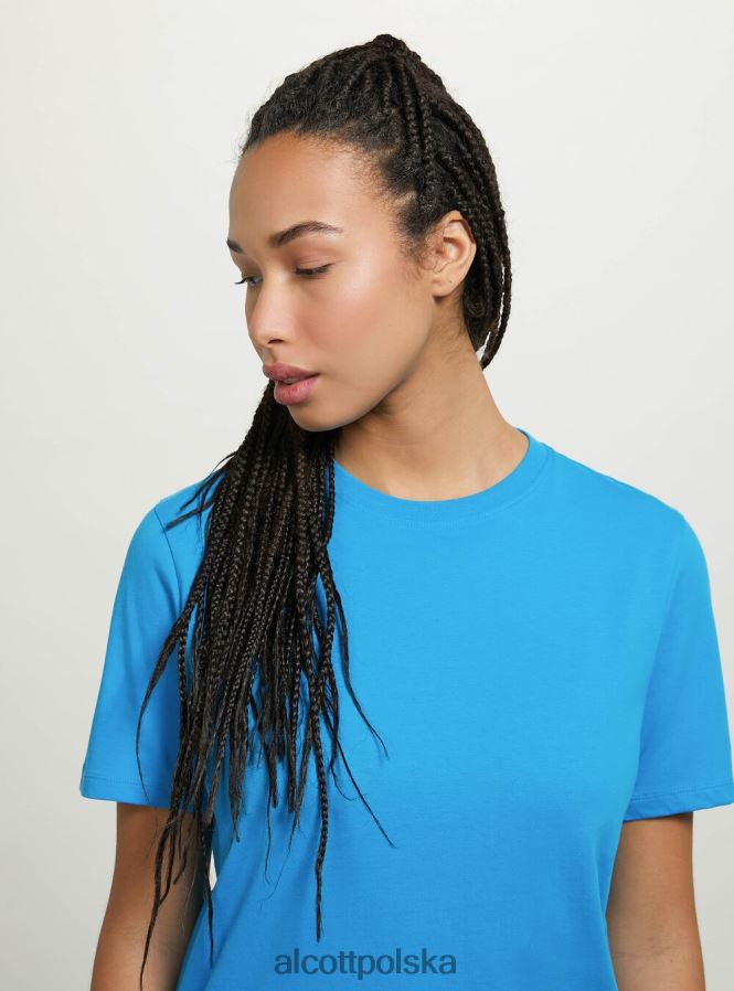 odzież Alcott bawełniana koszulka z okrągłym dekoltem w3 biały kobiety 2TXFF6193