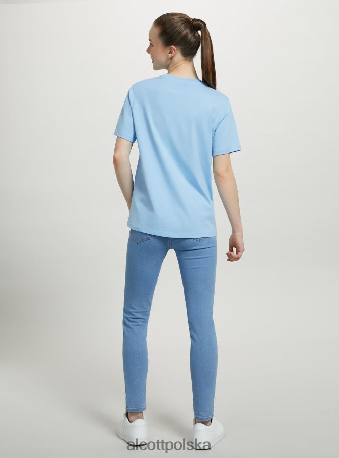 odzież Alcott bawełniana koszulka z okrągłym dekoltem w3 biały kobiety 2TXFF6201