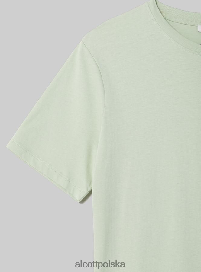 odzież Alcott bawełniana koszulka z okrągłym dekoltem w3 biały kobiety 2TXFF6309