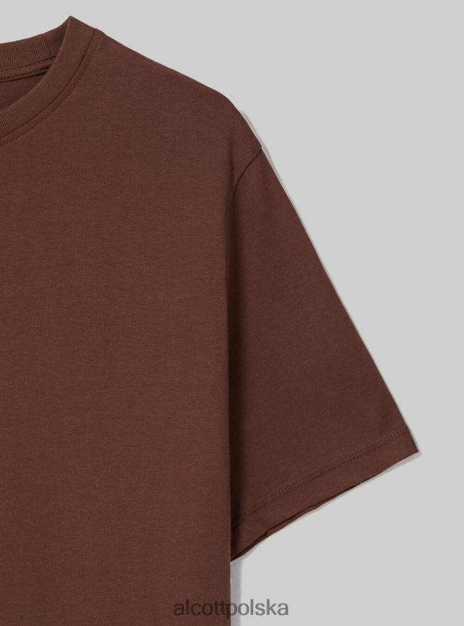 odzież Alcott bawełniana koszulka z okrągłym dekoltem w3 biały kobiety 2TXFF6326