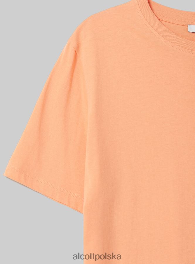 odzież Alcott bawełniana koszulka z okrągłym dekoltem w3 biały kobiety 2TXFF6339