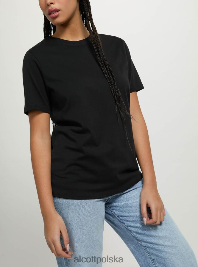 odzież Alcott bawełniana koszulka z okrągłym dekoltem w3 biały kobiety 2TXFF6454