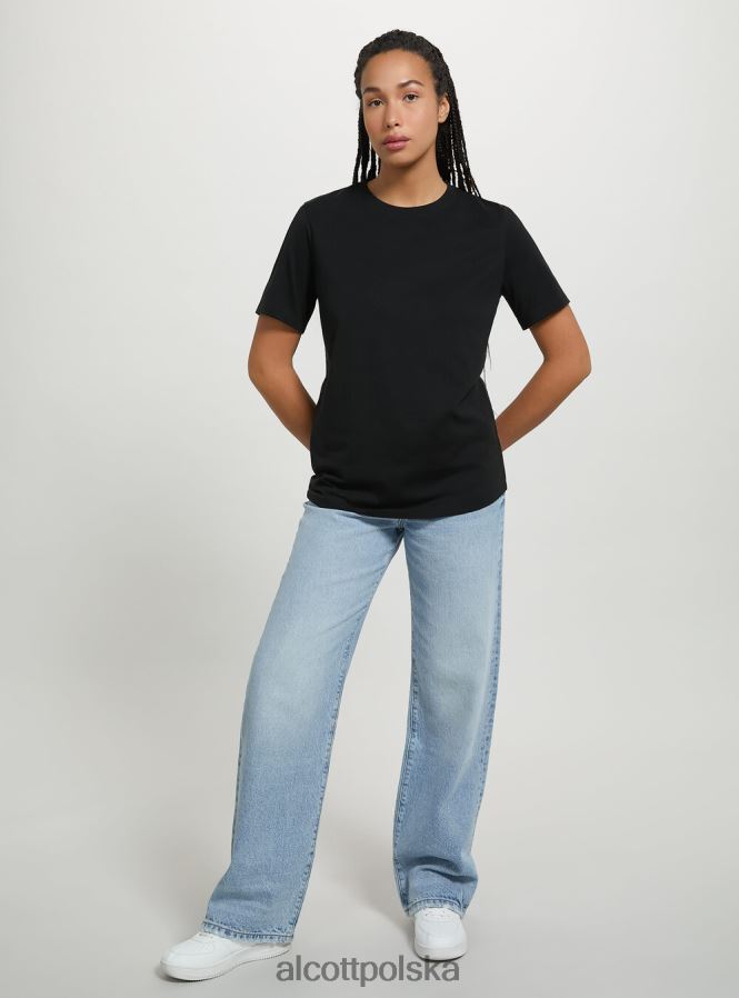 odzież Alcott bawełniana koszulka z okrągłym dekoltem w3 biały kobiety 2TXFF6454