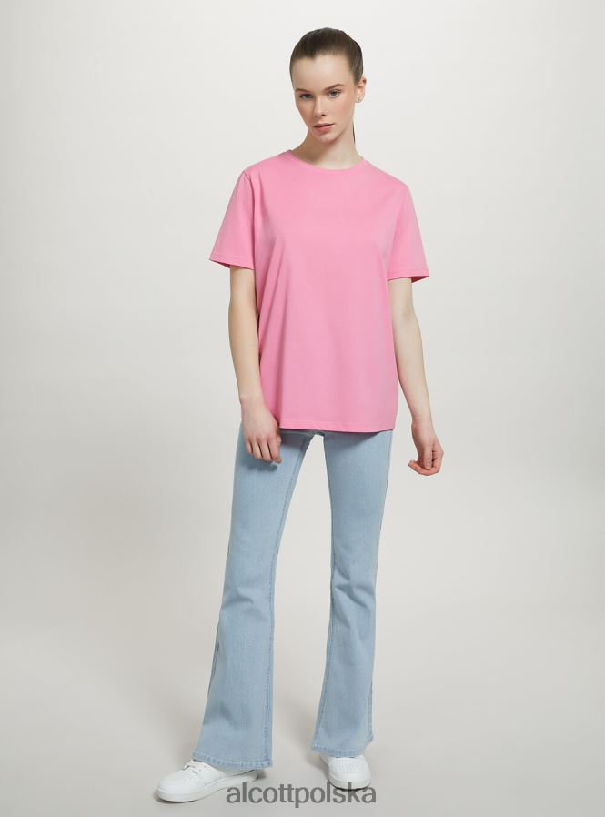 odzież Alcott bawełniana koszulka z okrągłym dekoltem w3 biały kobiety 2TXFF6478