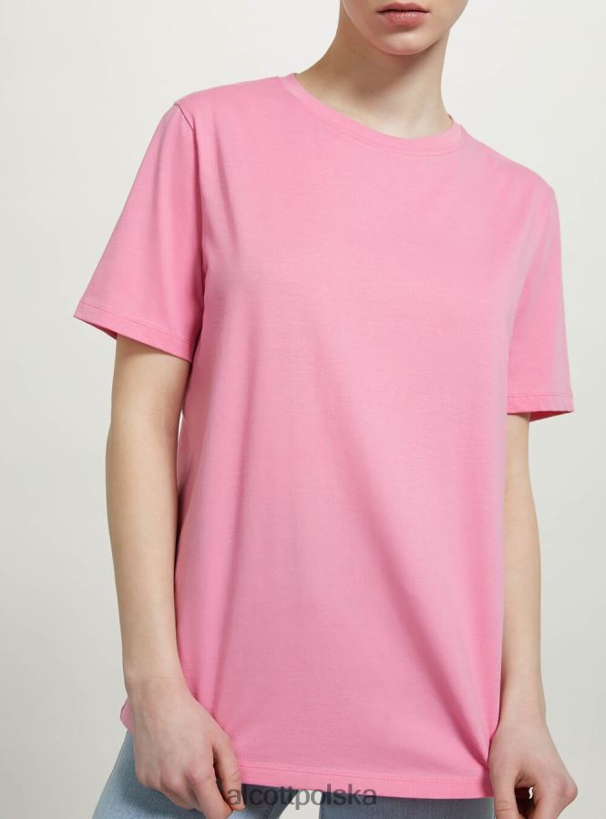 odzież Alcott bawełniana koszulka z okrągłym dekoltem w3 biały kobiety 2TXFF6478