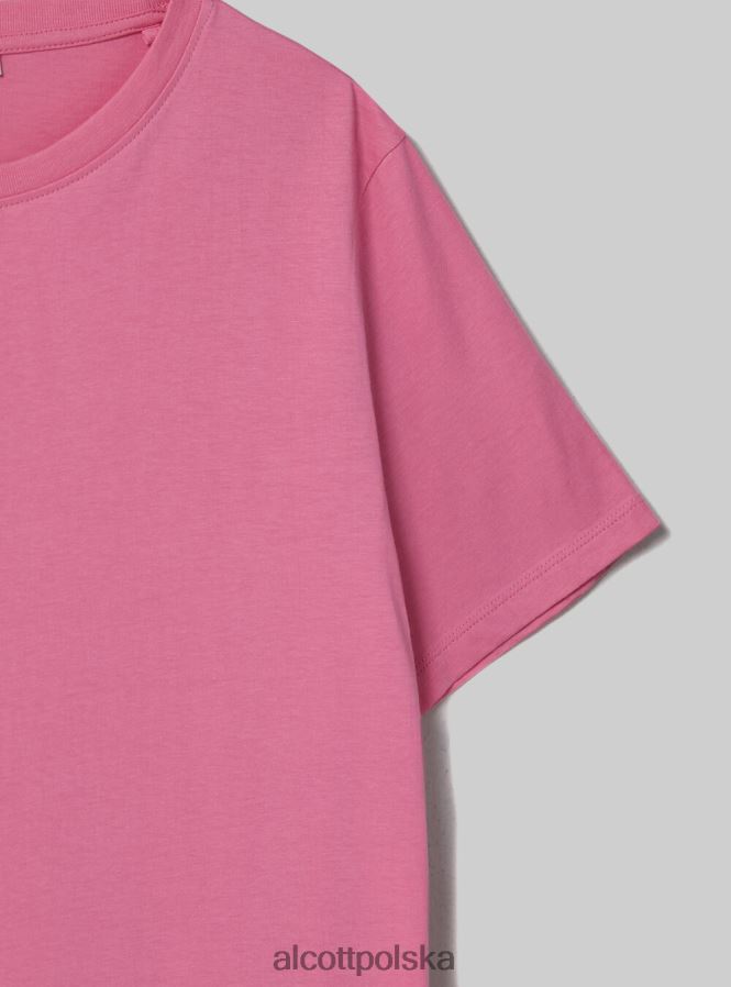 odzież Alcott bawełniana koszulka z okrągłym dekoltem w3 biały kobiety 2TXFF6478