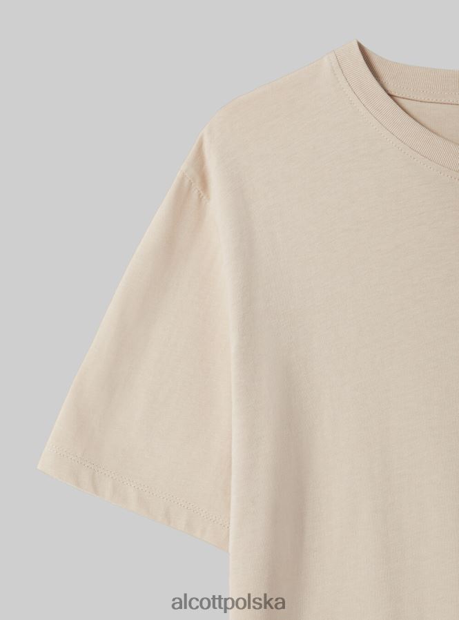 odzież Alcott bawełniana koszulka z okrągłym dekoltem w3 biały kobiety 2TXFF6516