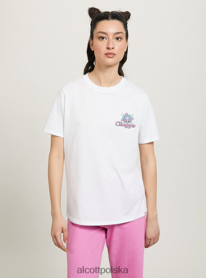 odzież Alcott jednoczęściowa koszulka w3 biały kobiety 2TXFF648