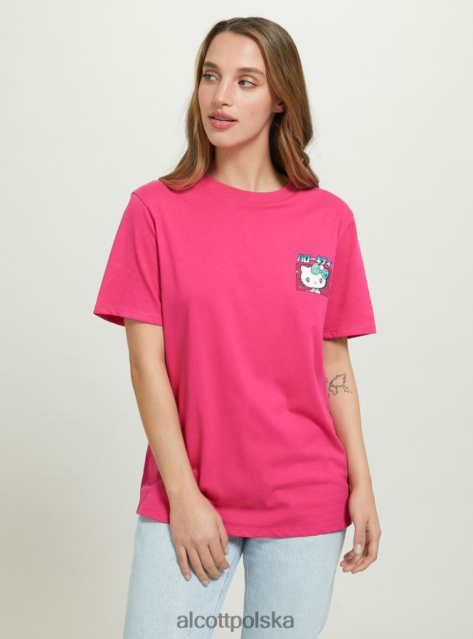 odzież Alcott koszulka Hello Kitty średni fuxia fx2 kobiety 2TXFF6163