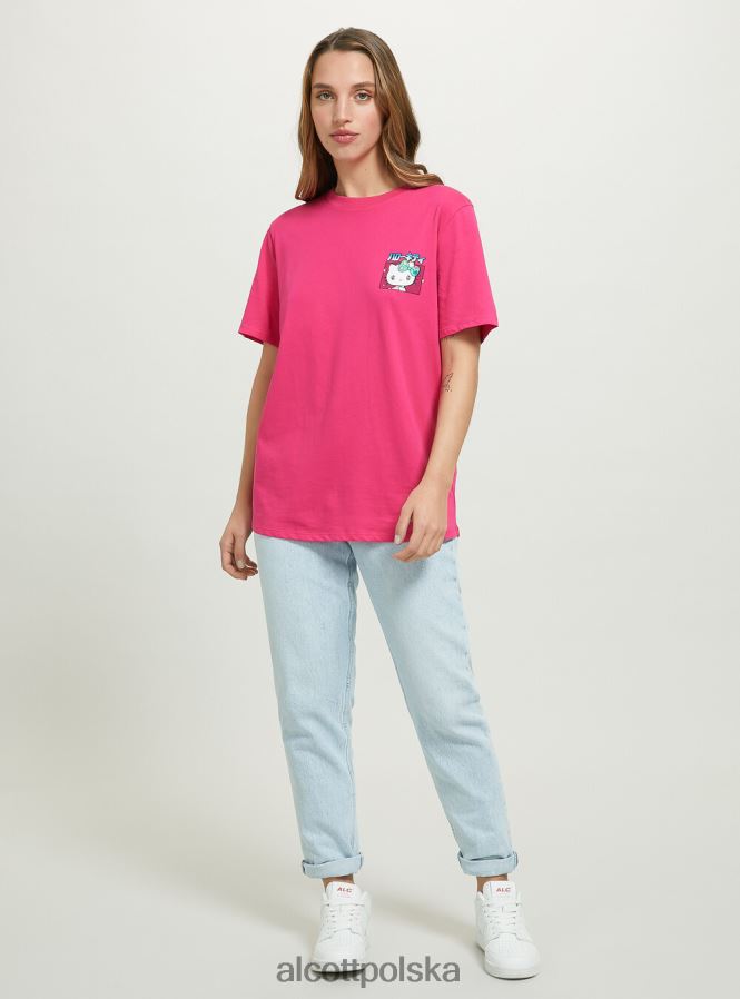 odzież Alcott koszulka Hello Kitty średni fuxia fx2 kobiety 2TXFF6163