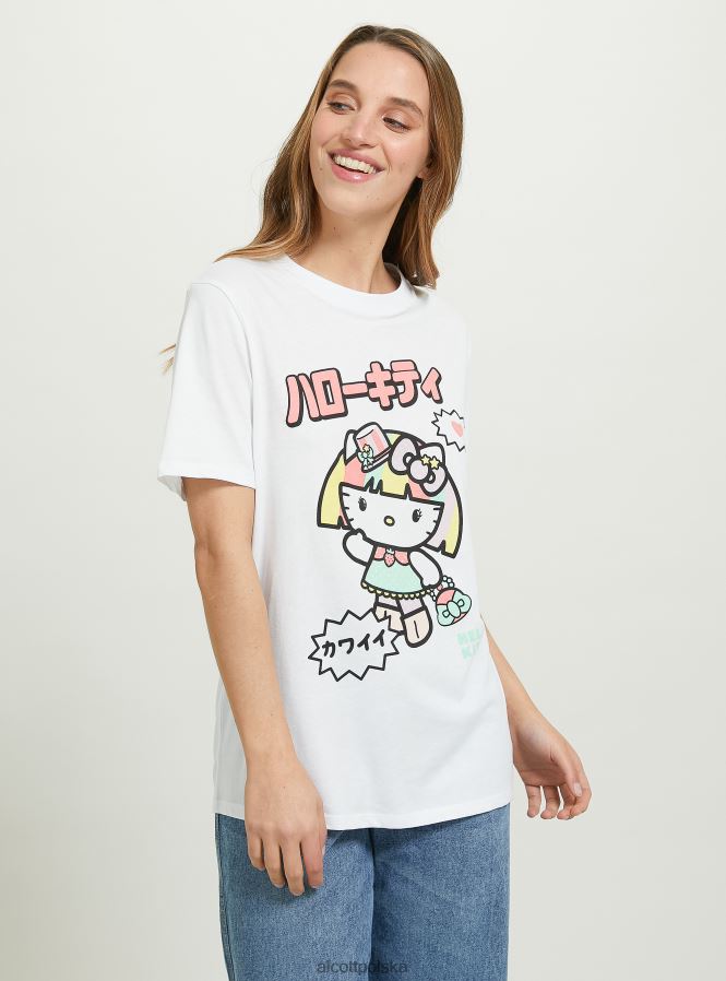 odzież Alcott koszulka Hello Kitty w3 biały kobiety 2TXFF6176