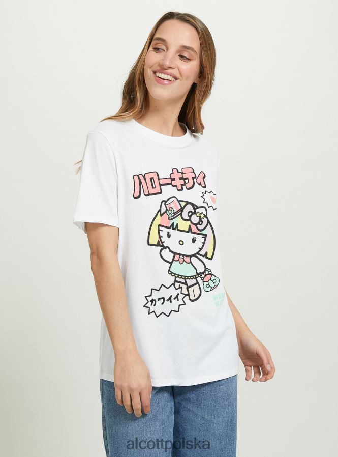 odzież Alcott koszulka Hello Kitty w3 biały kobiety 2TXFF6176