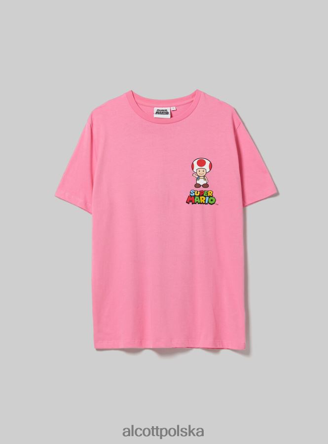 odzież Alcott koszulka Super Mario pk2 różowy średni kobiety 2TXFF631