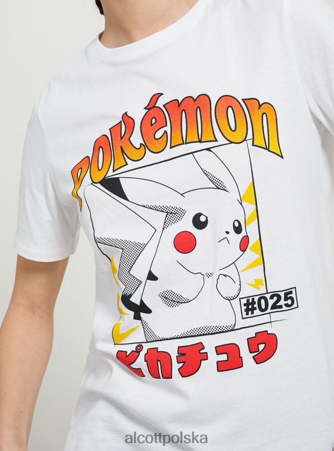 odzież Alcott koszulka z pokemonami w3 biały kobiety 2TXFF634