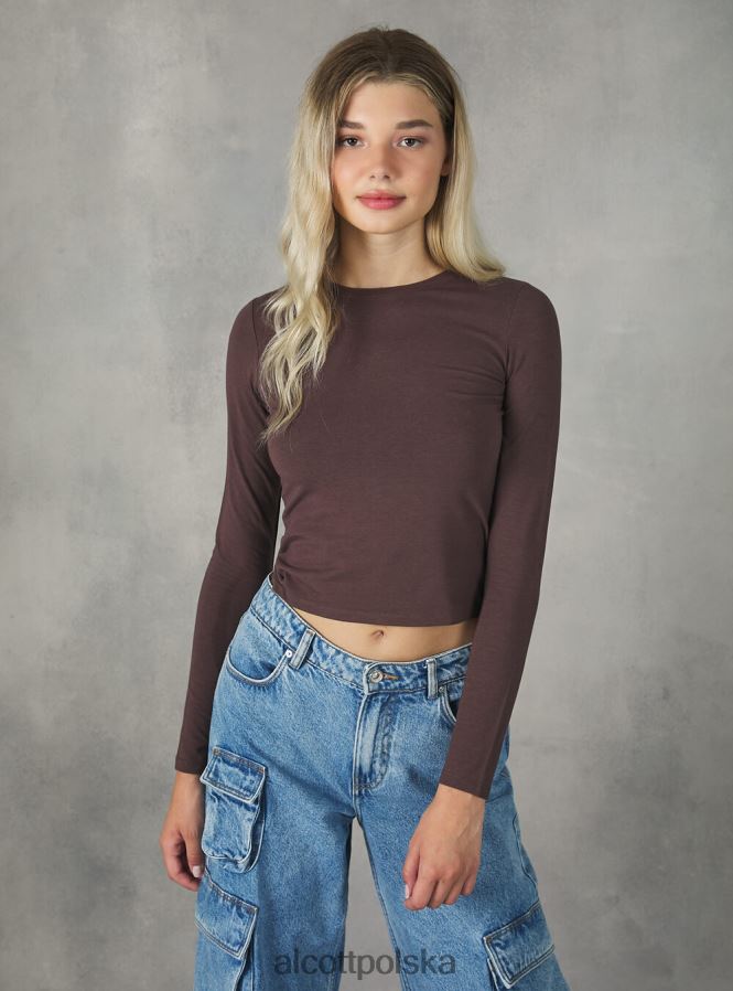 odzież Alcott krótka koszulka z długim rękawem bk1 czarny kobiety 2TXFF6481