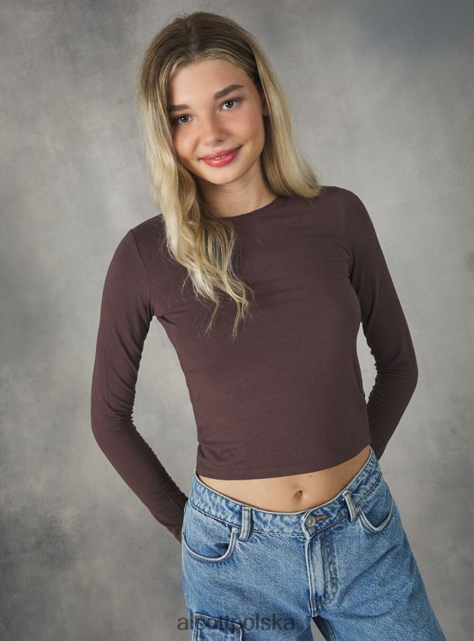 odzież Alcott krótka koszulka z długim rękawem bk1 czarny kobiety 2TXFF6481