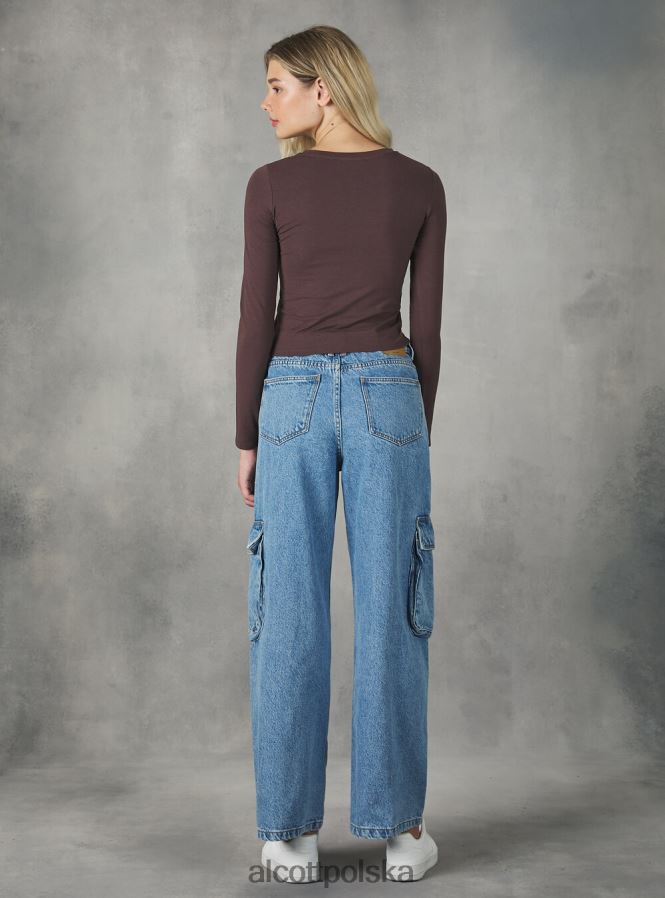 odzież Alcott krótka koszulka z długim rękawem bk1 czarny kobiety 2TXFF6481