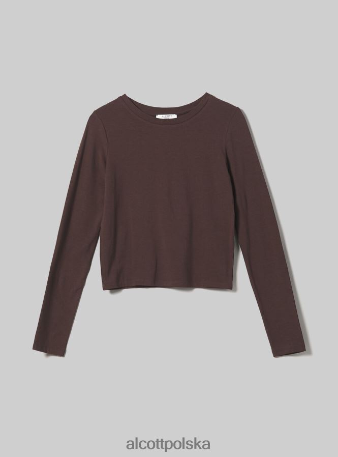 odzież Alcott krótka koszulka z długim rękawem bk1 czarny kobiety 2TXFF6481